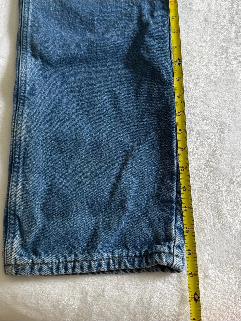 Carhartt Blue Flannel Lined Jeans Men's 36x36 High Rise Straight Workwear Warm